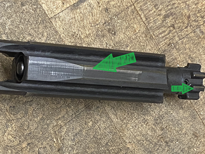 Oiling spot on bottom of BCG